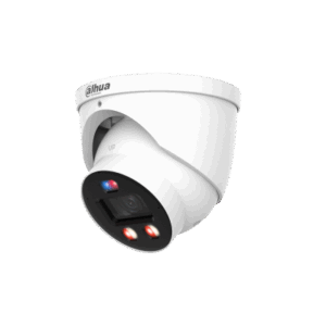 Cámara de red WizSense de 6 MP con doble luz inteligente, disuasión activa, foco fijo y globo ocular