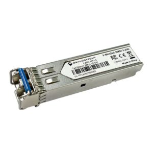 Módulo SFP single-mode (1310 nm), hot-pluggable, 1.25 Gbps, hasta 20 km, DDM/I²C, baja EMI y ESD, consumo ~1 W