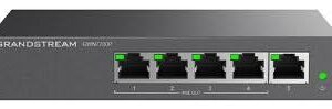 Switch no administrable 5 puertos Gigabit + 4 Puertos PoE+ (carcasa metálica)