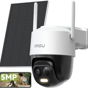 Imou 5MP Cámara Vigilancia WiFi Exterior Solar IP65, Incluye Panel Solar