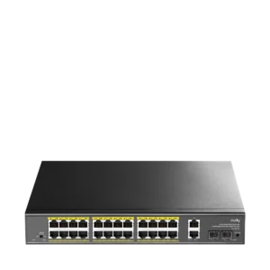 24-Port Gigabit PoE+ Switch with 2 Uplink Gigabit Ports and 2 Gigabit SFP Slots 300W